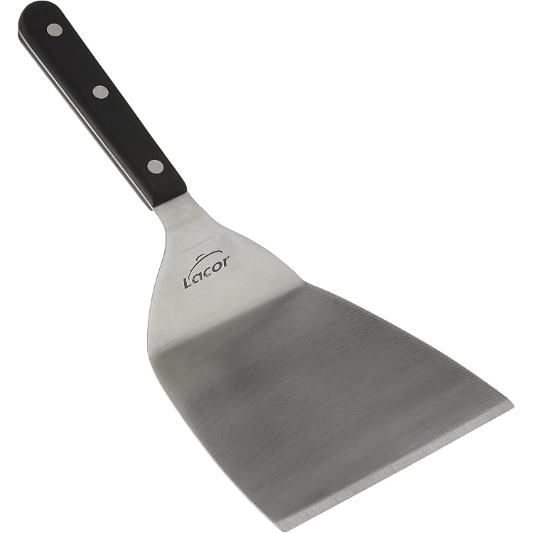 Anmarko Lot De 6 Spatules En Métal En Acier Inoxydable Et Grattoir – Spatules Professionnelles De Chef – Accessoires Robustes Parfaits Pour Barbecue En Fonte à Dessus Plat