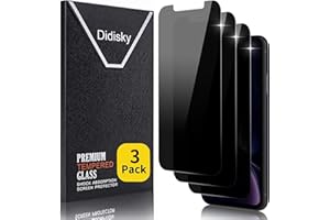 DIDISKY Didsky Lot de 3 Protecteur Verre Trempé Anti-Espion pour iPhone 11, iPhone XR 6,1", Facile à Installer, résistance aux Rayures, Dureté 9H, Pas de Bulles, Haute définition
