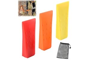3 Pièces Cale Plastique, badaren Coin pour Fendre Le Bois, Cales en Plastique, avec Poche, Robuste Et Durable, Outil Accessoire pour Bûcheron