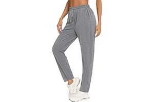 Aseniza Pantalon Chandal Mujer Invierno Algodón Deportes Chándal Jogger para Casual Tallas Grandes con Bolsillos