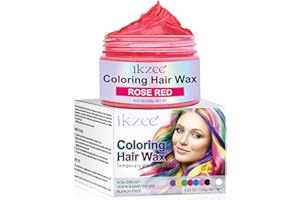 QUROMOJY Cire Colorante Cheveux pour Homme Femme Enfants,Teinture Cheveux,Coloration Cire de teinture capillaire Temporaire colorée pour Fêtes,Halloween ou Cosplay (Rouge)