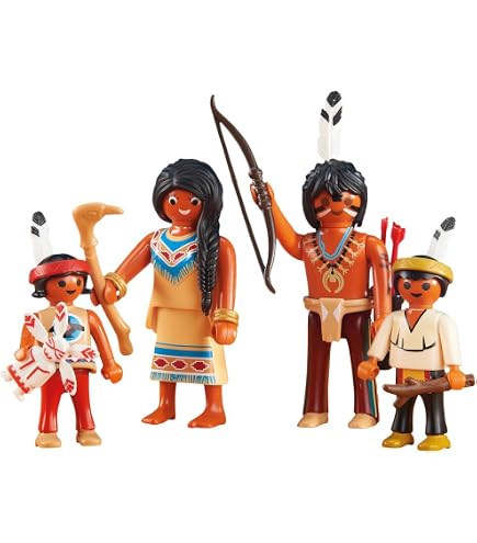 Set Playmobil Vintage Western - Indiens, Totem, Chariot, Tipis - Année 4012 / 2011