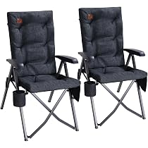 Sedia Da Campeggio Pieghevole EVER ADVANCED — Schienale Regolabile 4 Posizioni, Portata 160 Kg, Comoda E Compatta