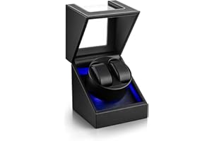 Los Gatos Automatic Watch Winder 2: Double Watch Winder Box Rotation Display Storage of 2 Slot for Women and Men Mechanical Watch USB-C Charging 4 MODEL with LED