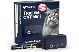 Tractive - GPS gatto modello Mini | N. 1 sul mercato | Localizzazione in tempo reale | Cronologia delle posizioni | Avvisi di salute | Monitoraggio dell'attività | Collare incluso