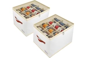 Patinao Organiseur de Chaussures Empilable 24 Compartiments Peu Encombrant pour Armoire à Chaussures