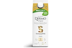 Dermomed, Eco-ricarica Crema di Sapone Mani Liquido Sensualità, Rende la tua Pelle Liscia e Seducente, con Acido Ialuronico, Ripara e Idrata la Pelle, Dermatologicamente Testato, 900ml