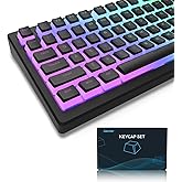 LQXQ Pudding Keycaps, 165 Keys PBT Set ANSI US, OEM Keycaps Profile, Universal Keyboard Compatibility 100%, 75%, 65%, 60% - B