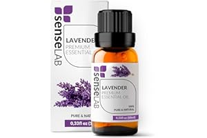 SenseLAB Olejek eteryczny lawendowy - 100% czysty naturalny olejek lawendowy o jakości terapeutycznej do dyfuzora aromaterapeutycznego - Olejek relaksujący i kojący (10 ml)