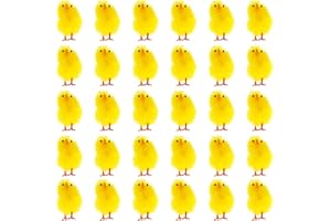 FIANA FASHIONS Yellow Easter Mini Chicks Pack of 30 Fluffy Plus Mini Cute Chicks for Easter Decorations, Small Chicken Toys for Children Easter Decorations Chicks for Kids