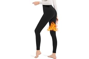 LYRIKER Gefütterte Thermoleggins aus Baumwolle - Winter Thermo Leggings mit Fleece