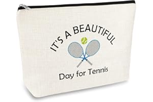 MIKELA Tennis Lovers Gift Tennis Gifts Makeup Bag for Girls Women Tennis Themed Gift Tennis Player Gift Cosmetic Bag Tennis Team Gift Tennis Coach Tennis Mom Tennis Girl Best Friend Christmas Birthday Gift