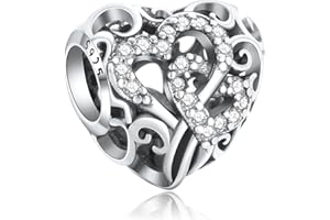 NINGAN Mayo piedra del zodíaco Abalorios Charms Colgantes de encanto de Cuentas Plata de Ley 925 con Compatible con Pulsera Pandora & Europeo