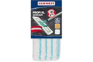 Leifheit Housse Profi XL micro duo, housse de rechange en microfibres pour balai à plat Profi XL, housse absorbante et nettoyante pour balai serpillère, pour tous types de sol