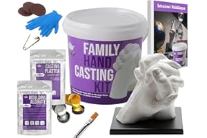 BWAY Calco Mani Coppia - Regali Natale Originali - Calco Mani con Gesso per Stampi e Alginato - Idee Regalo per Coppie, Fidanzati e Famiglie - Regalo per San Valentino e Anniversari