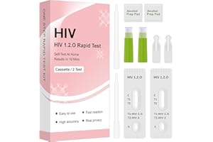 SYGICTRT 2x HIV-Schnelltest – Selbsttest für zuhause zum Nachweis von HIV-1, HIV-2 und Subtyp O – Ergebnis in 10 Minuten
