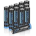 CITYORK 12-Pack 1.5V Rechargeable AAA Batteries, 1200mWh, 1200 Cycle, Constant 1.5V Voltage, Lithium AAA Battery Pack