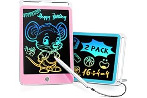 ORSEN 2 Pezzi Tavoletta Grafica per Bambini 8.5 Pollici, Lavagna Cancellabile per Stimolare la Creatività, Lavagnetta Magica Regali di Compleanno Per 3 4 5 6 7 8 anni Ragazzi Ragazze (Bianco Blurosa)