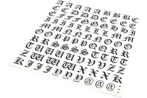 4R QUATTROERRE.IT Quattroerre Kit Lettres Adhésives Gothique, Noir