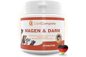 CANICOMPLETE Magen & Darm Tabletten für Hunde & Katzen – Unterstützung bei sensibler Verdauung & Darmflora – Mit Bentonit & Präbiotika – Ergänzungsfuttermittel nach Futterwechsel oder Wurmkur – Made in Germany
