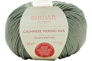 Sirdar Cashmere Merino Silk DK Double Knitting, Meadow Green (421), 50g