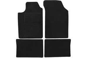 J&J AUTOMOTIVE | Velours Fußmatten Autotepiche Passend Für Clio 2, 1998-2005, Genaue Passform, rutschfeste Untregrund, Verstärkt Im Pedalbereich, Vorne Und Hinten, mit Befestigungen