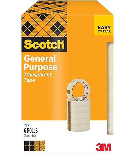 GTSE 6 Pack Of Cellotape, 24mm X 66m Per Roll, Gift Wrap Clear - View #2