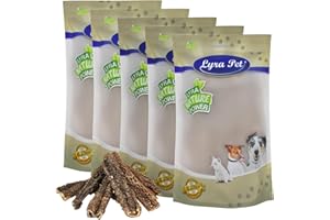 Lyra Pet® 5 kg Rinderpansen groß getrocknet | Naturbelassener Kausnack ca. 12-15 cm | Proteinhaltiges Leckerli auch für Welpen & ältere Hunde | Nährstoffreich | Schonend getrocknet & gut verträglich