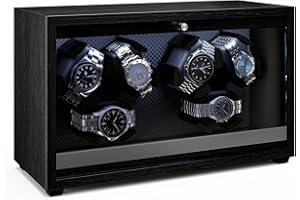 KLARSTEIN Remontoir de Montre pour Montres automatiques, Remontoir de Montre Automatique pour 1 Montre, Remontoir de Montre Automatique avec Porte en Acrylique, Remontoir de Montre Automatique