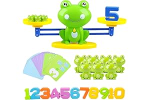 EHIOG Giochi Matematici Bilancia, apprendimento Matematica di Bilancia, Gioco di Rana Matematica, Sviluppo delle competenze cognitive e motorie, per Ragazze e Ragazzi dai 3 Anni in su