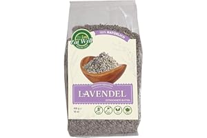 ‎EAT WELL PREMIUM FOODS Eat Well Tee Lavendelblüten 453 g, Getrocknete Blüten für Lavendeltee, Essbare Blüten, Kulinarischer Lavendel zum Backen & Kochen, Vielseitige Zutat für Seifen, Home Fragrance & Pot-Pourris