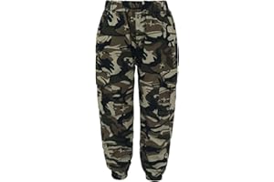 dPois Pantalones de Camuflaje para NIños Unisex Pantalones Largos Pants Cargo de Moda Pantalones Militares Sueltos Infantil Ropa Casual