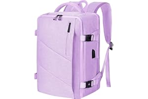 Leyrica Zaino da Viaggio per Ryanair/Wizzair 40x20x25 Bagaglio a Mano Unisex Borse da Cabina Zaino per Laptop 15 pollici Daypack Casual Zaino Università Zaino (Viola)