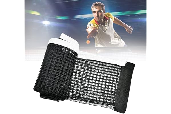 BUENTYA 2 PCS Filet de Tennis de Trétractable Filet de Ping-Pong Ajustable en Polyester Net de Table Tennis Remplacement Portable 180 * 15cm Filet de Rechange pour Tennis de Table (Noir)