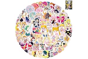 Canverlens Sailor Girl Anime Autocollants Pack 100 PCS | Autocollants pour Voiture, Ordinateur Portable, Bouteilles d'eau, Adolescents - Vinyle Mignon