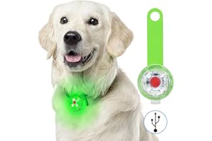 Fttouuy Sécurité LED Clignotant pour Chiens, Chats - Lampe LED Rechargeable USB pour Chien, 3 Modes de Clignotant Lampes de Sécurité Imperméables pour Animaux de Compagnie
