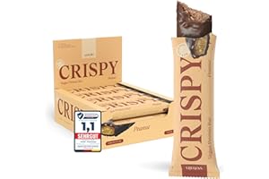 ‎VETAIN VETAIN Vegan Proteinriegel - Crispy Peanut - 12g Protein pro Riegel - Mit Mönchsfrucht gesüßt - 100% natürliche Zutaten - Ohne Palmöl - Frei von Sucralose & Maltit - 12 x 55g