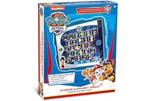Paw Patrol Toys, Paw Patrol Ryder's Alphabet Tablet Toy per Bambini – Aiuta Il Bambino a sviluppare Parole e riconoscimento del Suono, ascoltando – con 5 Divertenti attività interattive, 3+ Anni, Blu