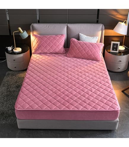 YUDEYU Gesteppte Tagesdecke Mit Rutschfester Unterseite - Dicker Matratzenschoner Für Kalte Tage