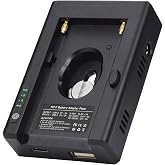 NP-F Battery Adapter Plate for Sony NP-F980, 970, 750, 550, Battery with Input Type C, D-Tap, USB-A, Output 12 V DC / 8.4 V D