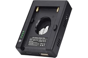 NP-F Akku Adapterplatte für Sony NP-F980, 970, 750, 550, NP-F Akku Adapter Mount Plate für Sony A7 A9, BMPCC 4K 6K, 6K Pro, GH5, Z6 Z7, Ninja V+, Canon R5 C Mit D-Tap, 12V DC / 8,4V DC Ausgang