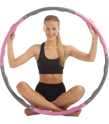 Hula Hoop Fitness Amovible 8 Sections - 1,2 Kg Ou 1,8 Kg - Avec Mousse De Protection - Portable Et Silencieux