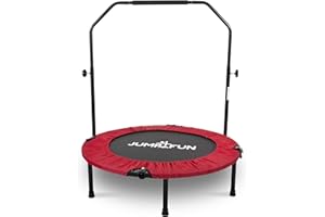 JUMP4FUN Mini Trampoline Fitness Pliable Double-Bar