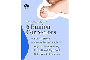 YOGAMEDIC Separator palców silikon przezroczysty [6x] regulowany efekt rozproszenia – matest: bardzo dobry, 0% BPA, rozmiar uniwersalny – ebook, ulepszony miękki żel silikon, alternatywa do korekcji haluksów