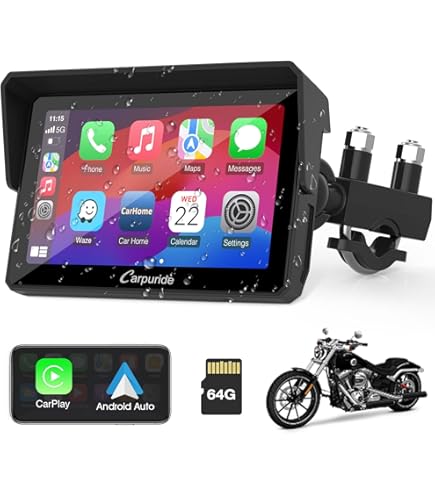 アクセサリー Carpuride 502 BMW Motorcycle Carplay Motorcycle CarPlay Screen Carpuride W502B for BMW R1200GS/R1250GS