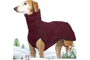 ZHUMCCY Jersey de forro polar para galgos, camisa de cuello alto para galgos, abrigo para Whippet, chaleco de forro polar para perro, suéter cálido para mascotas, sudadera para Whippet para otoño e invierno
