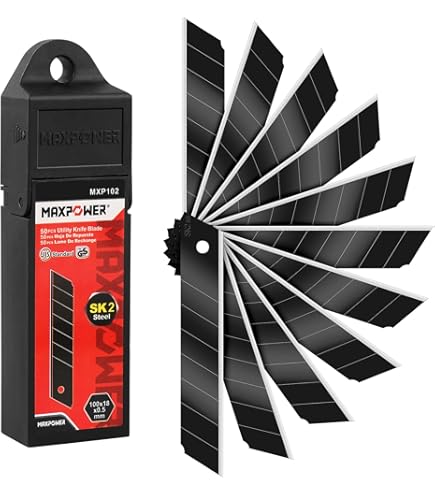 Lutz 50 Lame Di Ricambio Per Taglierino – Lunghezza 100 Mm, Larghezza 18 Mm, Spessore 0,5 Mm, 7 Segmenti, Argento