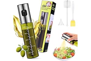 QOEOTUY Spruzzino Olio per Friggitrice Aria - Olio Spray con Protezione UV, Senza BPA - Nebulizzatore Olio per Insalate, Grigliare, Cottura