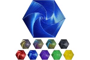 Collenatsy Fractal Fidget Hexagon,3D Printing Hexagon Fidget Toy,Spiral Fidget Toy,Pocket-Size Sensory Toy, Anti-Anxiety and Stress Relief, Hexagon Spiral, Mindful Meditation Tool