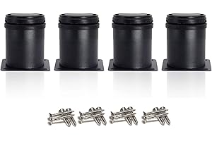 Drenky 4 nóżki meblowe, czarne, regulowane nogi, wysokość 50 mm, pogrubione nogi stołowe, nogi meblowe, stal nierdzewna, regulowana wysokość 0-15 mm, ze śrubami ze stali nierdzewnej
